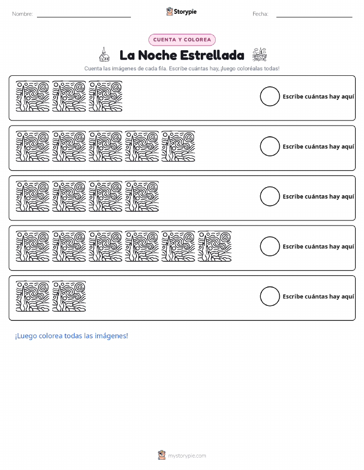 Contar y Colorear