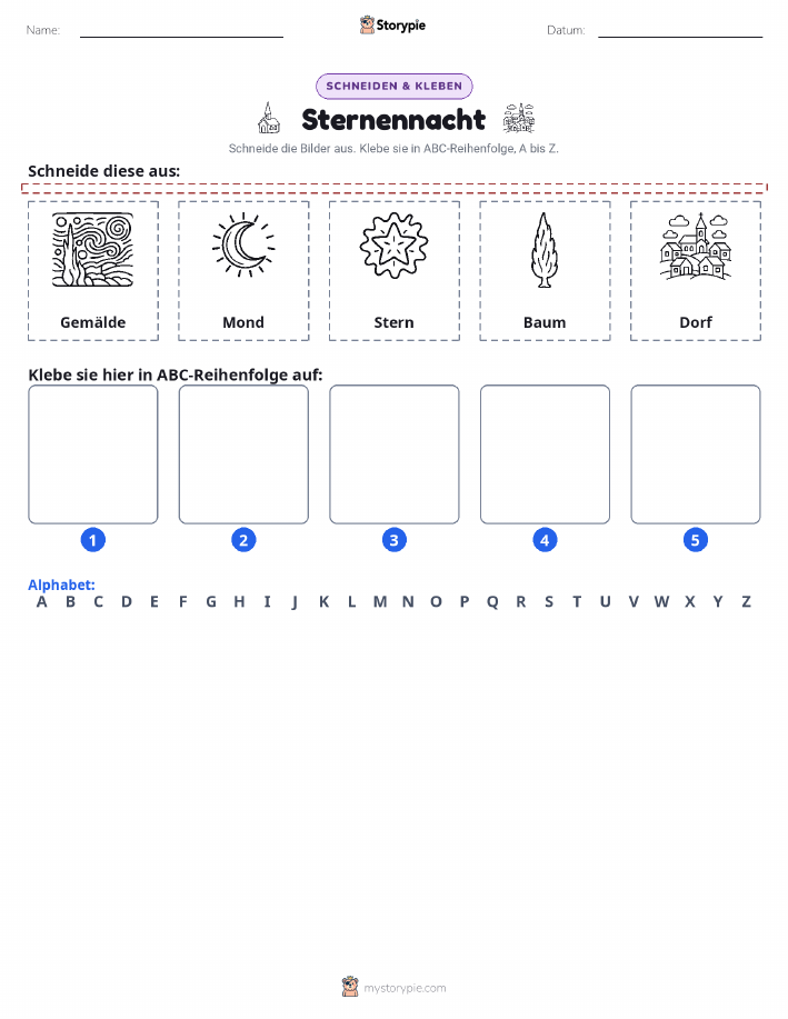 Schneiden & Einfügen Alphabet