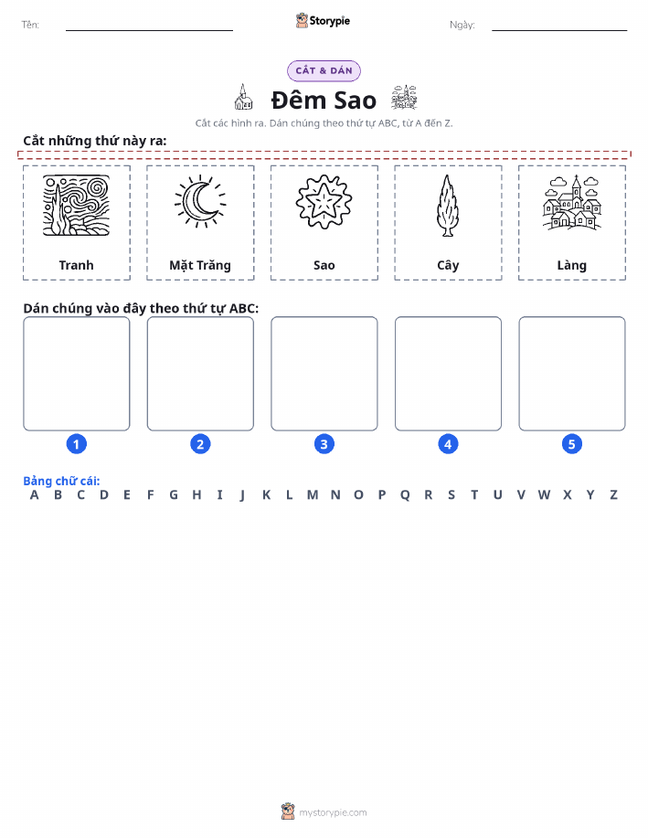 Cắt & Dán Chữ Cái