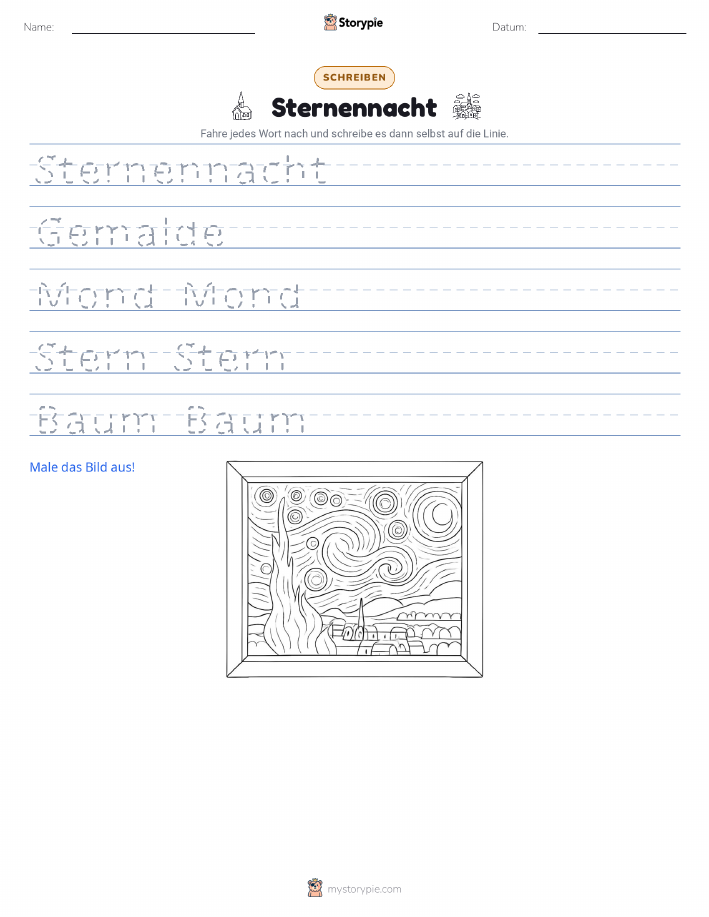 Schreibübung