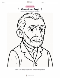 Vincent van Gogh printable worksheet preview