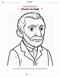 Strona do kolorowania Vincent van Gogh dla dzieci