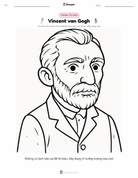 Trang tô màu Vincent van Gogh cho trẻ em