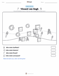 Vincent van Gogh druckbare Arbeitsblatt Vorschau