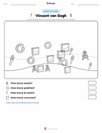 Vincent van Gogh printable worksheet preview