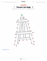 Vincent van Gogh printable worksheet preview