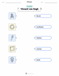 Vincent van Gogh printable worksheet preview