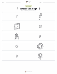 Vincent van Gogh printable worksheet preview