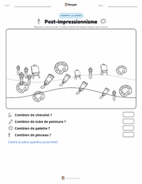 Aperçu de la feuille de travail imprimable Impressionnisme