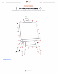 Impressionisme afdrukbare werkblad voorbeeld