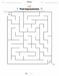 Post-Impressionism printable worksheet preview