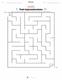 Aperçu de la feuille de travail imprimable Impressionnisme