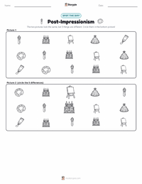 Post-Impressionism printable worksheet preview