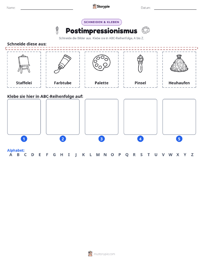 Schneiden & Einfügen Alphabet