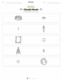 Claude Monet printable worksheet preview