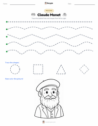 Claude Monet printable worksheet preview