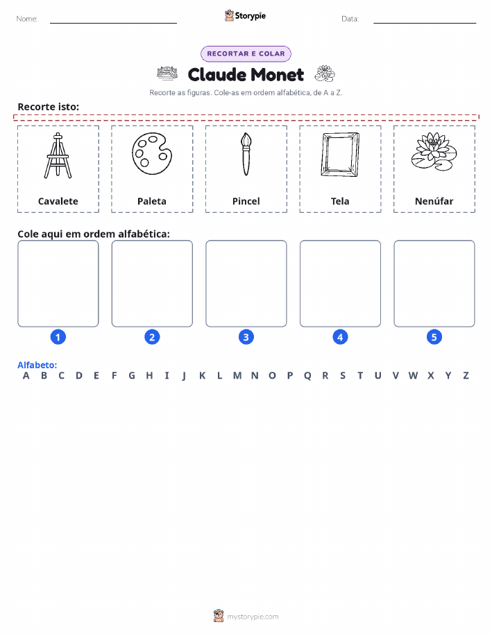 Recortar & Colar Alfabeto