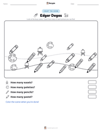Edgar Degas printable worksheet preview