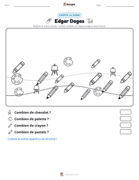 Aperçu de la feuille de travail imprimable Edgar Degas
