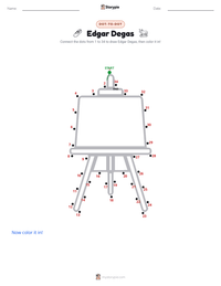 Edgar Degas printable worksheet preview