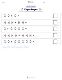 Edgar Degas printable worksheet preview
