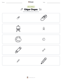 Edgar Degas printable worksheet preview