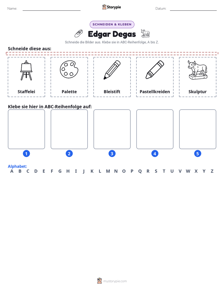 Schneiden & Einfügen Alphabet