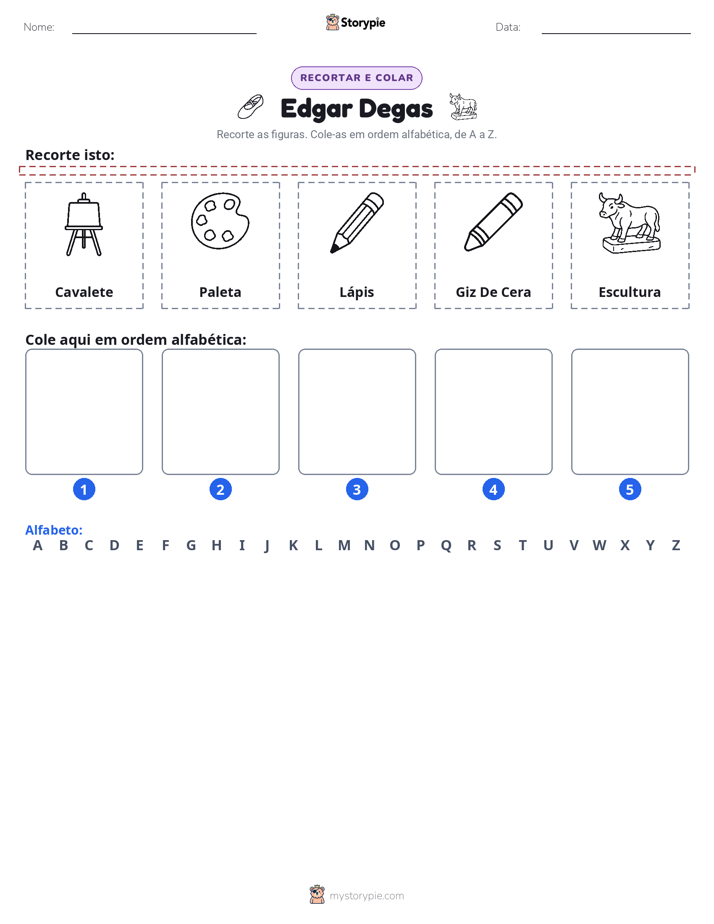 Recortar & Colar Alfabeto