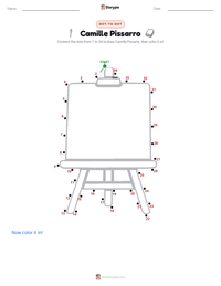 Camille Pissarro printable worksheet preview