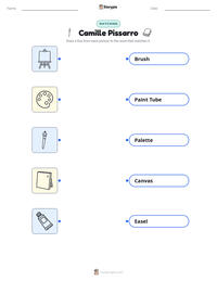 Camille Pissarro printable worksheet preview