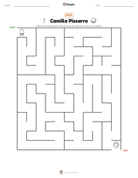 Camille Pissarro printable worksheet preview