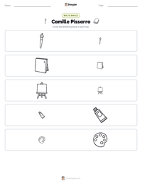 Camille Pissarro printable worksheet preview