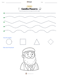 Camille Pissarro printable worksheet preview