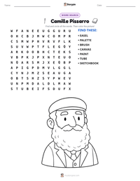 Camille Pissarro printable worksheet preview