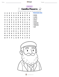 Prabaca lembar kerja cetak Camille Pissarro
