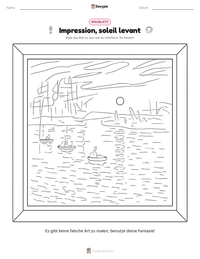 Impression, soleil levant druckbare Arbeitsblatt Vorschau