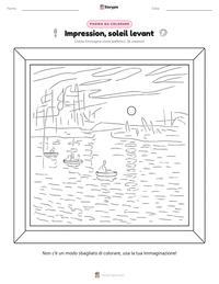 Anteprima della scheda stampabile di Impression, soleil levant