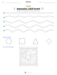 Anteprima della scheda stampabile di Impression, soleil levant