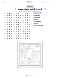 Impression, soleil levant druckbare Arbeitsblatt Vorschau