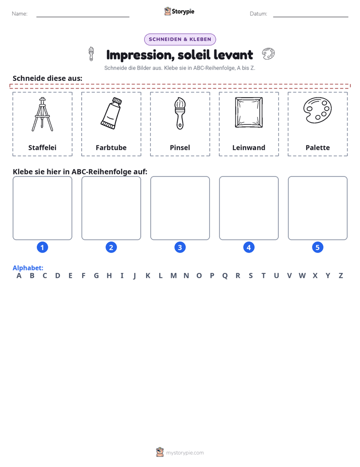 Schneiden & Einfügen Alphabet