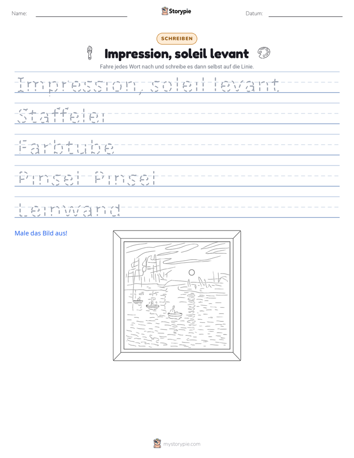 Schreibübung