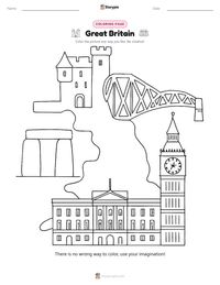 Great Britain coloring page for kids