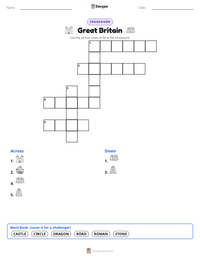 Great Britain printable worksheet preview