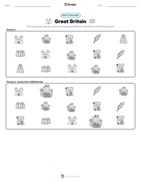 Great Britain printable worksheet preview