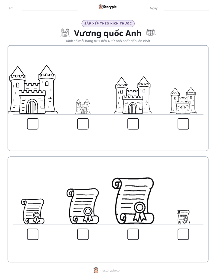 Thứ Tự Kích Thước