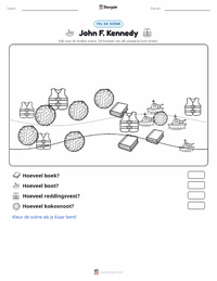 John F. Kennedy afdrukbare werkblad voorbeeld