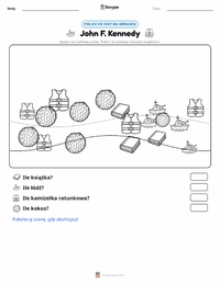 Podgląd drukowalnego arkusza ćwiczeń John F. Kennedy