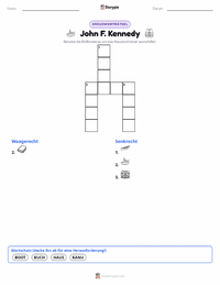 John F. Kennedy druckbare Arbeitsblatt Vorschau