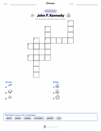 John F. Kennedy printable worksheet preview