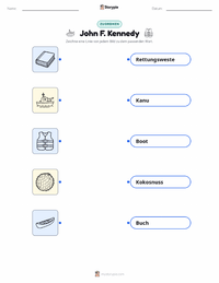 John F. Kennedy druckbare Arbeitsblatt für Kinder